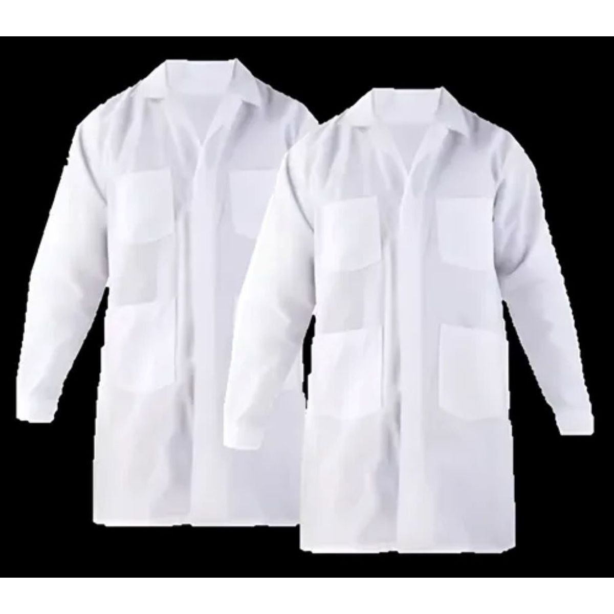 ALASKA - Pack 2 Cotona Poplin Blanca Delantal Laboratorio Bata.