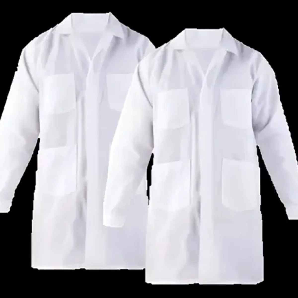 ALASKA - Pack 2 Cotona Poplin Blanca Delantal Laboratorio Bata.