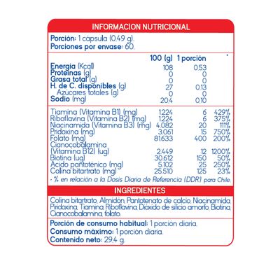 Imagen 2 del producto B-Complex 60 cápsulas – Apoyo energético y bienestar diario