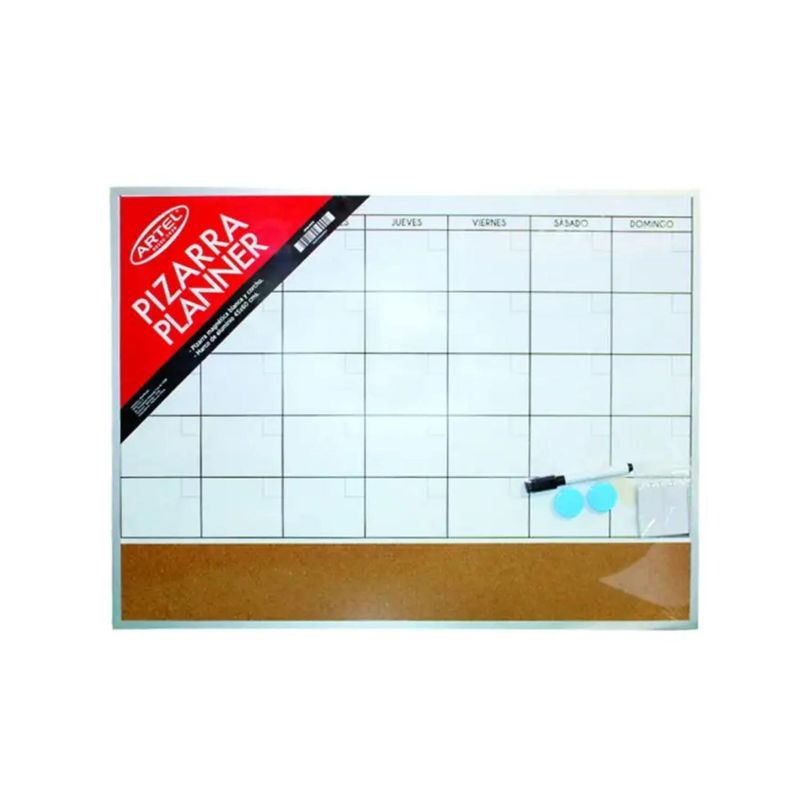 ARTEL - Pizarra Planner Magnética Blanca Y Corcho 60x45cm Artel