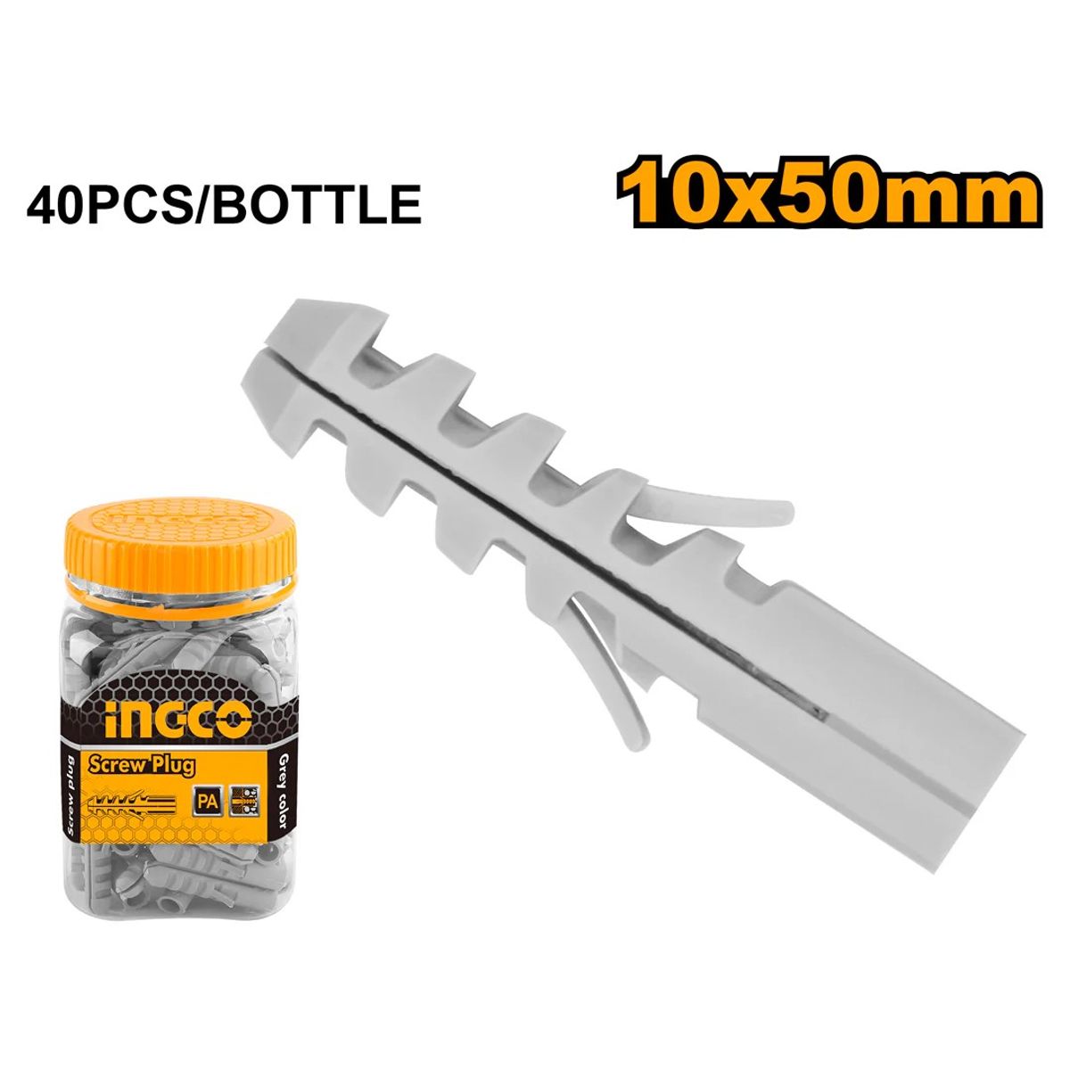INGCO - Tarugos 40 Piezas Ingco 10x50 Mm Hwsp1005011 Tapon Roscado