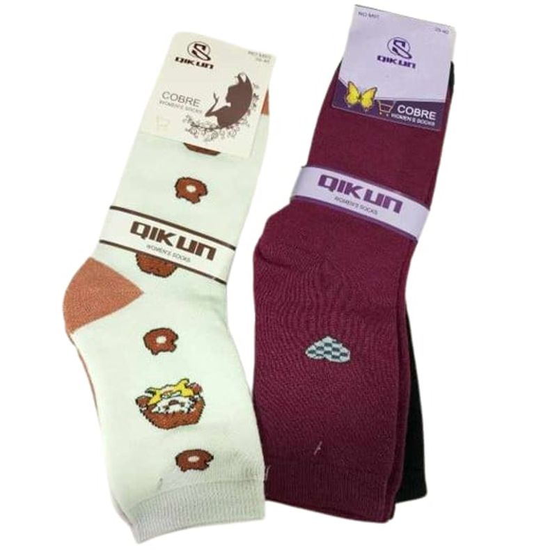 GENERICO - Pack 4 pares calcetines invierno con toalla mujer