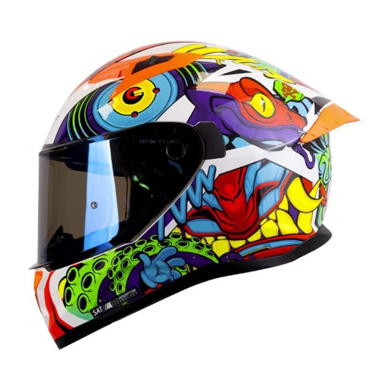 SHAFT - Casco Moto Shaft 522 sp Comic Monster bl Brillo nj.n Integral TALLA M.