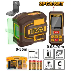 INGCO - Nivel Laser 35m + Medidor De Distancia 75m Cosll0401