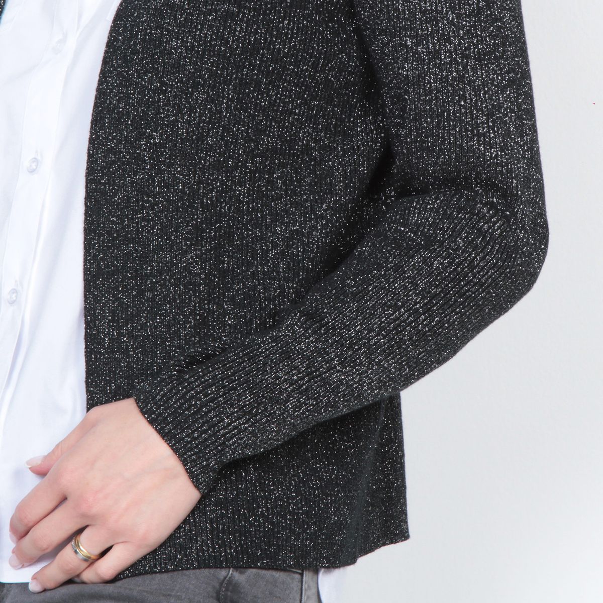 WADOS - CHALECO MANGA LARGA CON LUREX