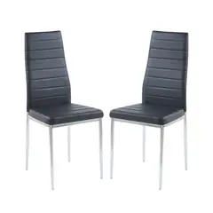 GENERICO - Pack 2 Silla de Comedor Dining -Negro