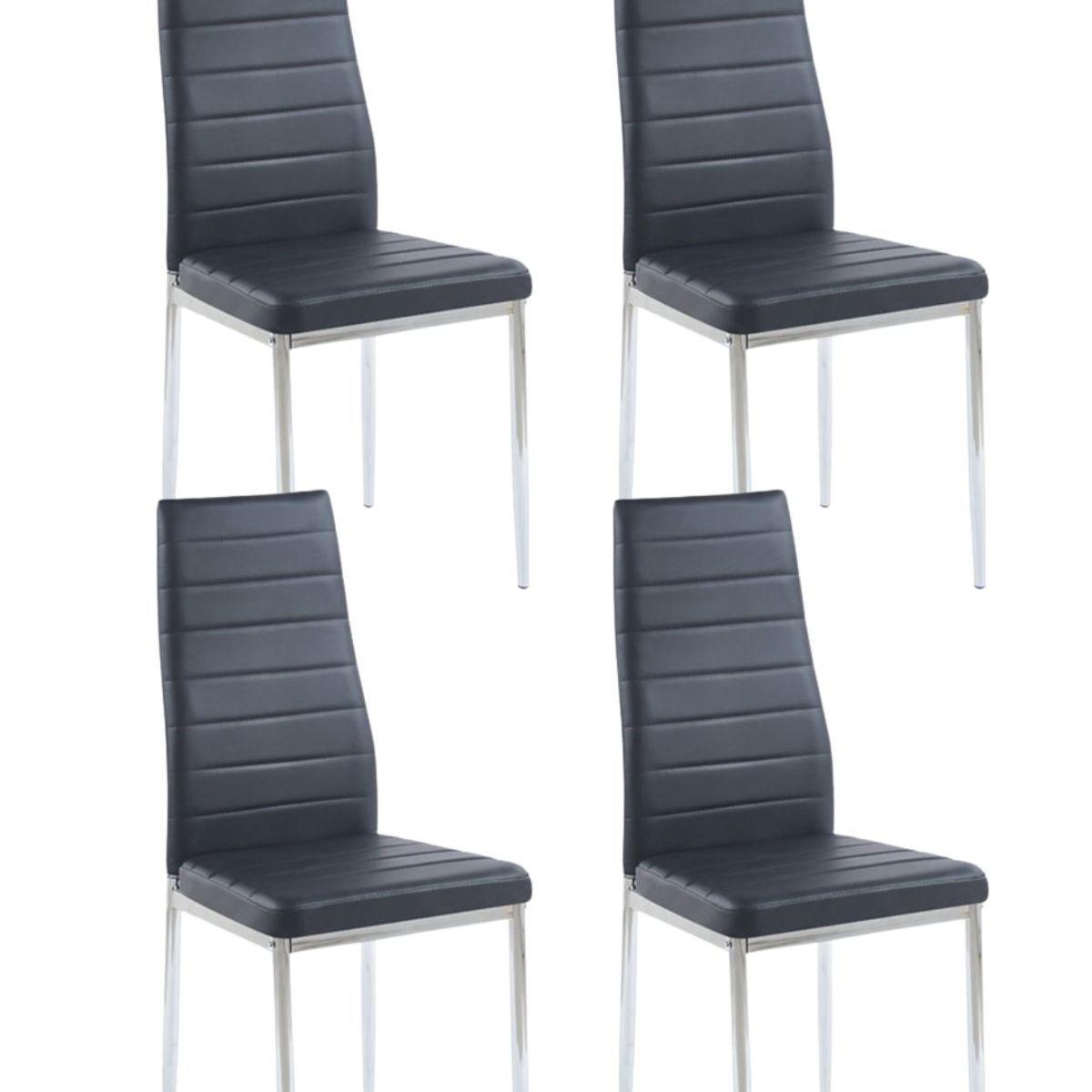 HABITA2 CHILE - Pack 4 Silla de Comedor Dining -Negro.