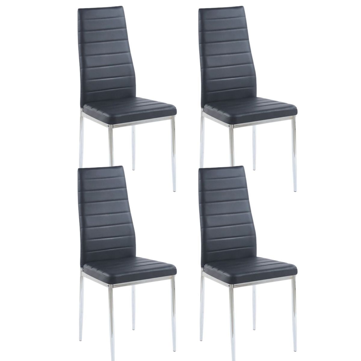 HABITA2 CHILE - Pack 4 Silla de Comedor Dining -Negro.