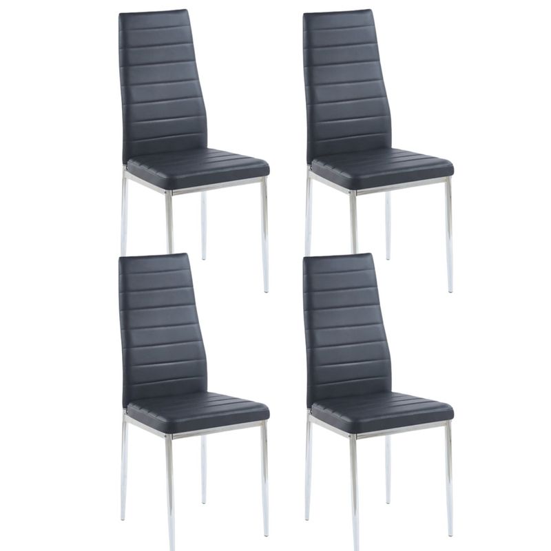 GENERICO - Pack 4 Silla de Comedor Dining -Negro