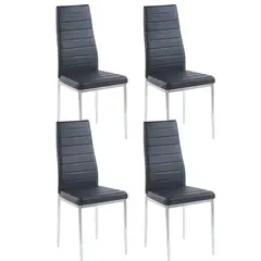 GENERICO - Pack 4 Silla de Comedor Dining -Negro