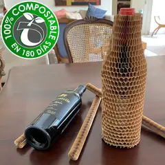 GENERICO - Funda Acolchada de Papel Kraft 450mmx10 Embalaje de Botella