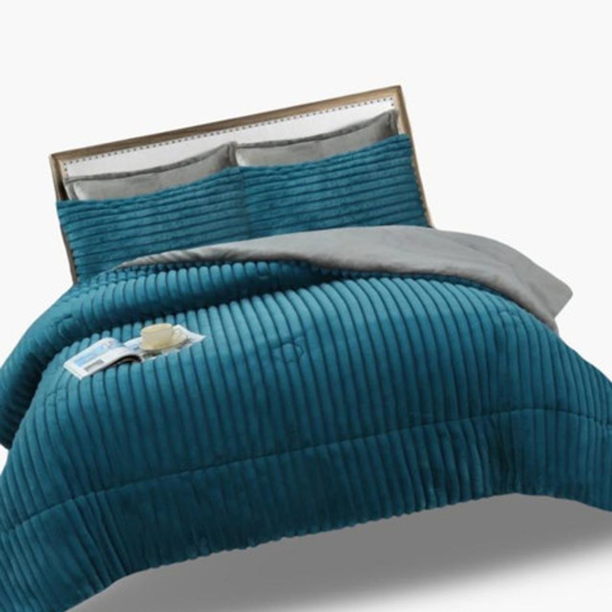 GENERICO - CUBRECAMA CHIPORRO DE INVIERNO DISEÑO LINEAL 2 PLAZAS -08