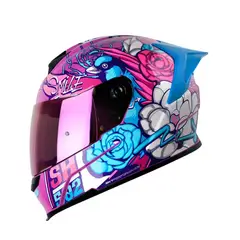SHAFT - Casco Moto 502sp Flower mr brillo AzCandy fc Integral TALLA M.