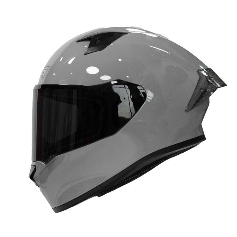 ICH - Casco moto ich 503 solid gris nardo sm integral certificación dot qr TALLA L.