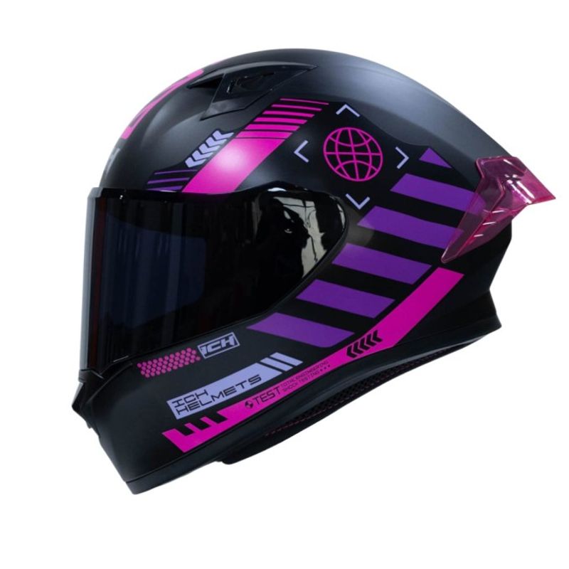 ICH - Casco Moto Ich 503 Cyberpunk fc sm Integral Certificación dot qr TALLA S