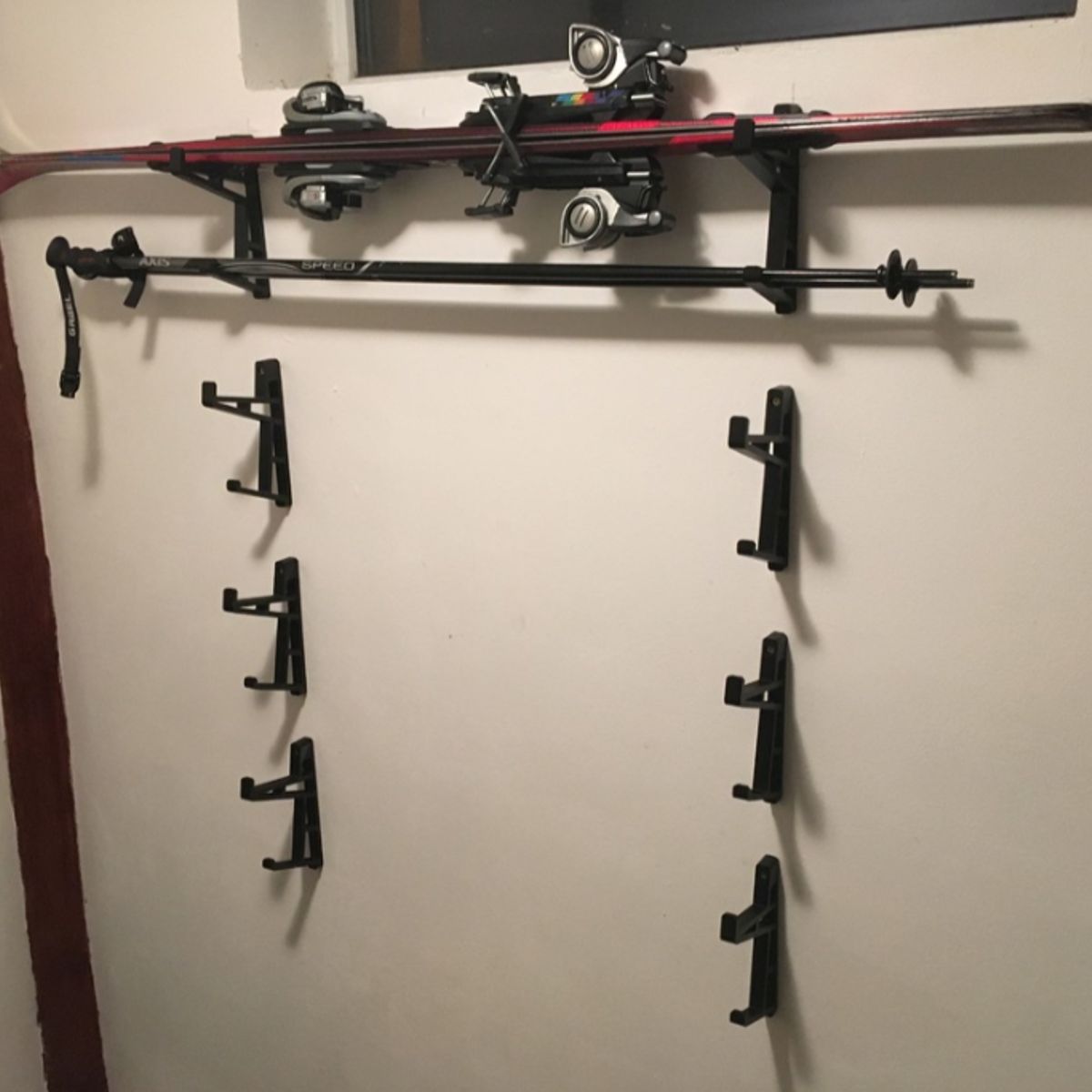 GENERICO - Soporte Para Tablas De Ski Y Bastones Colgador De Pared
