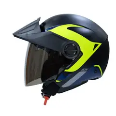 ICH - Casco moto 102 yarurok am.n sm abierto con viscera urbano TALLA L