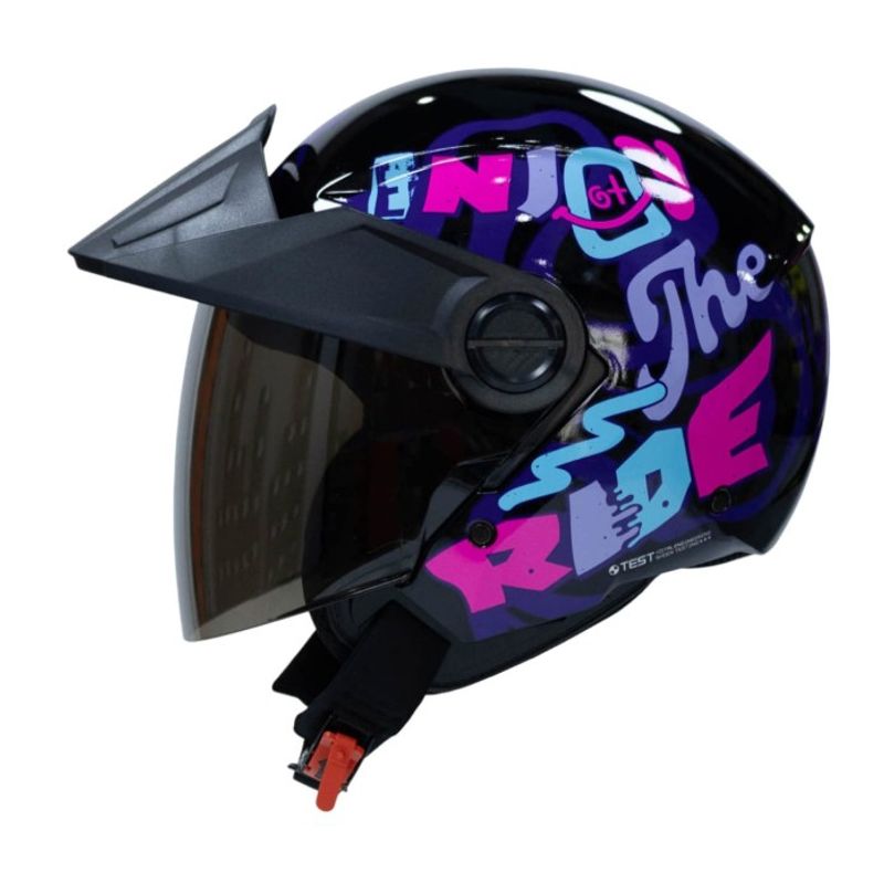 ICH - Casco moto ich 102 rider fc sm abierto con viscera urbano TALLA M.