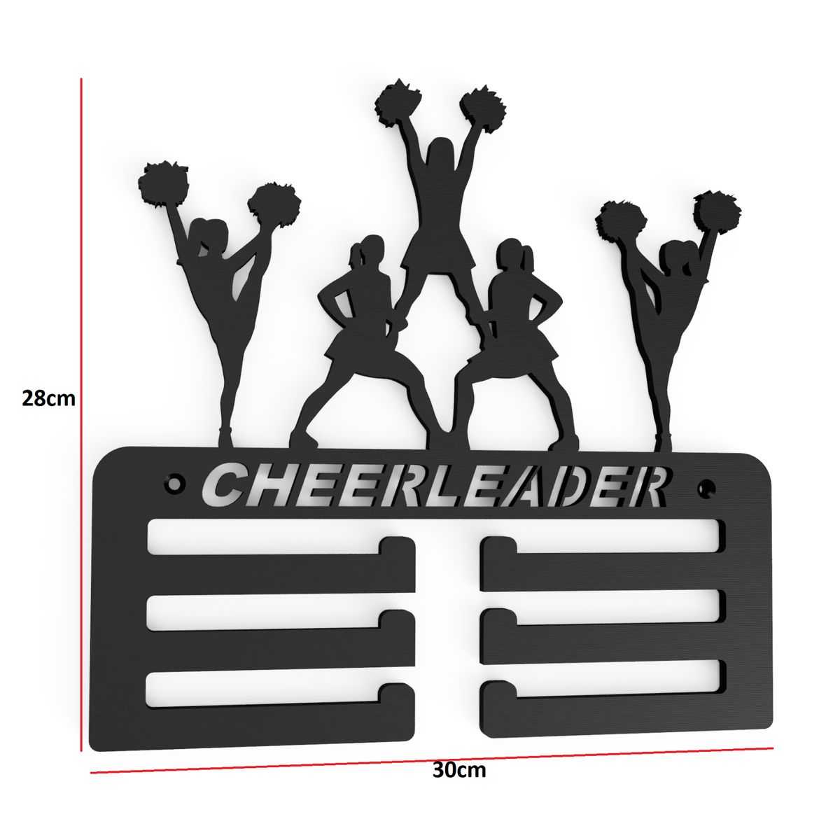 GENERICO - Medallero Cheerleader Colgador De Pared Para Medallas