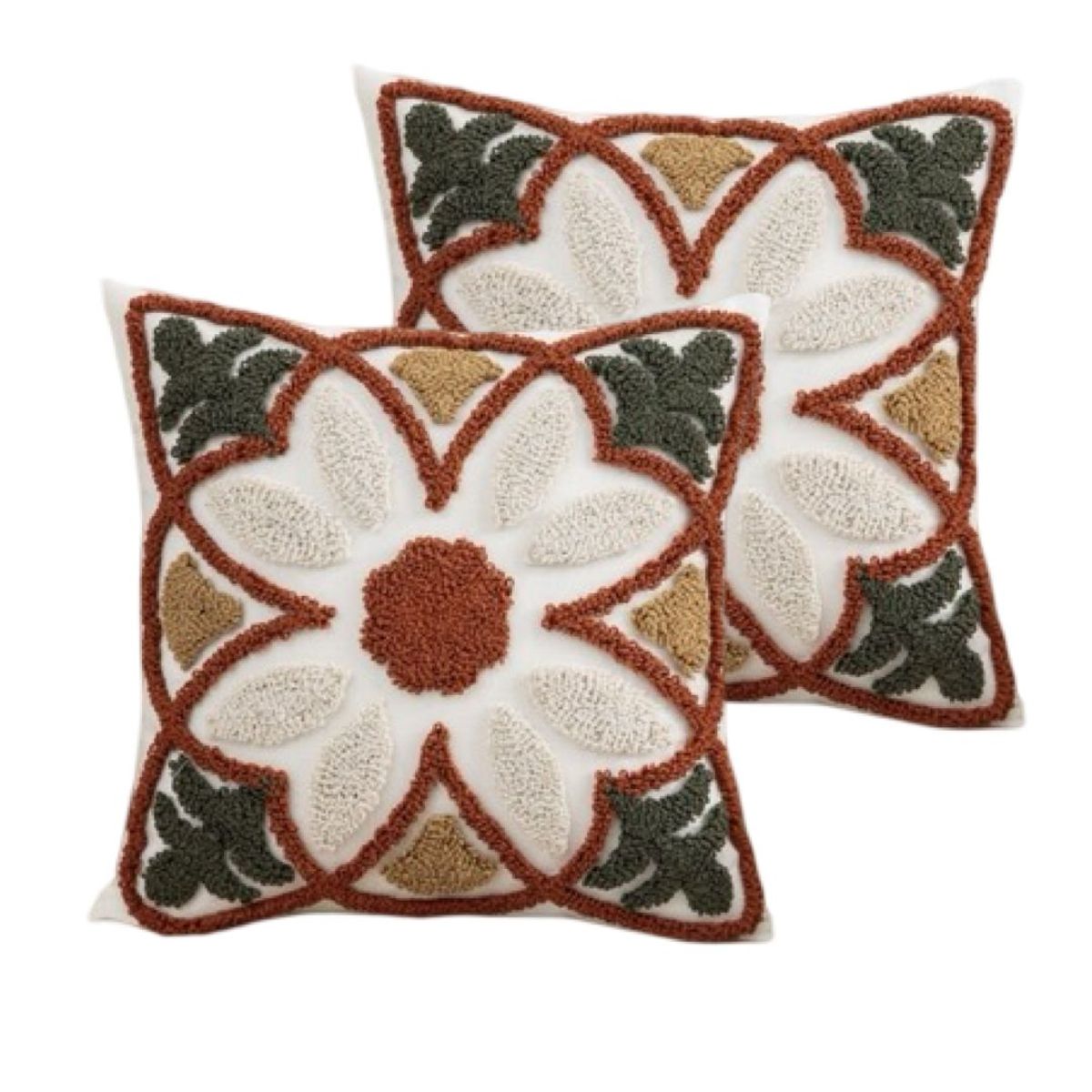 GENERICO - SET 4 FUNDA PARA COJIN MODELO BOHO 45X45 B12