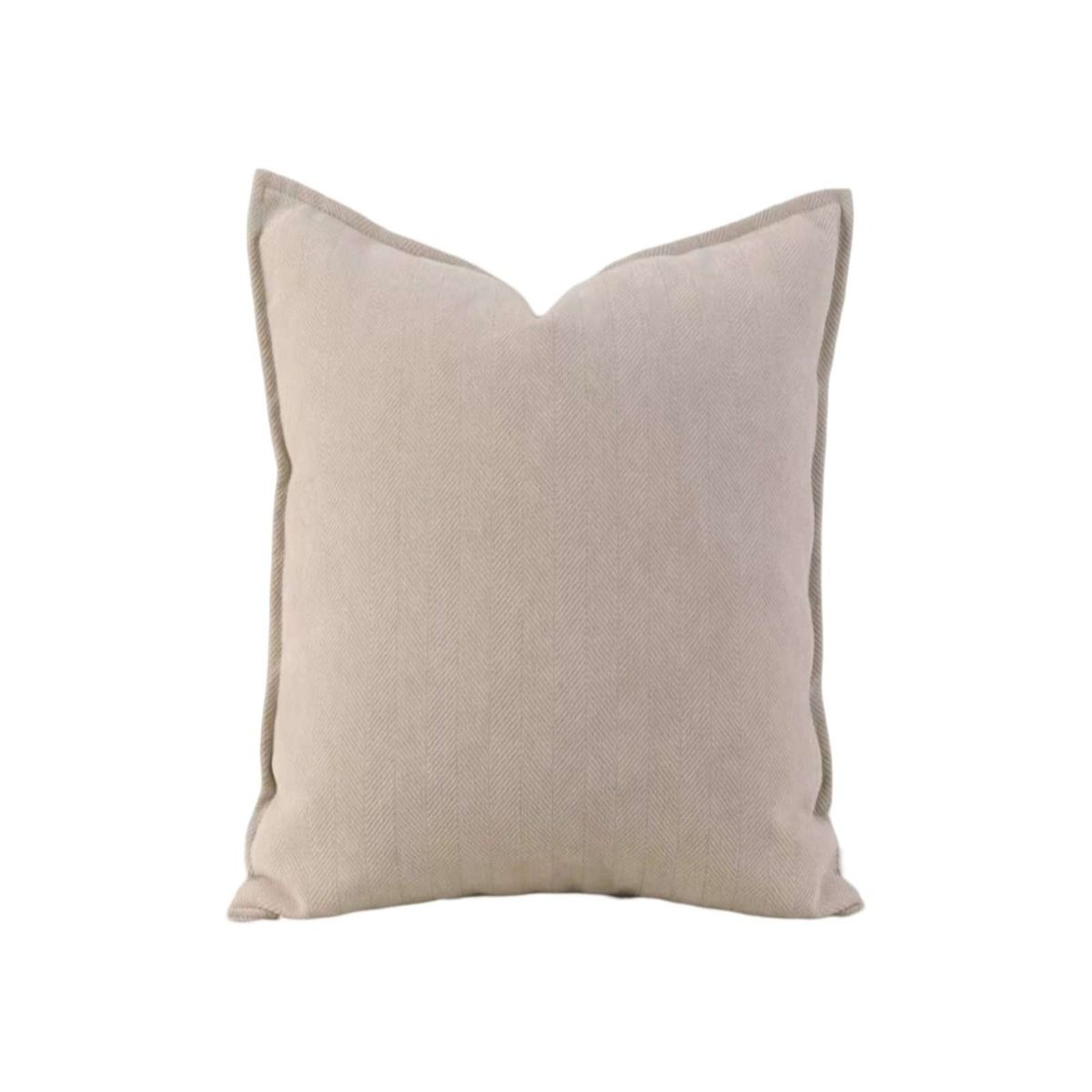 GENERICO - JUEGO DE 2  FUNDAS CHENILLE LISO 45 x 45 cm BEIGE