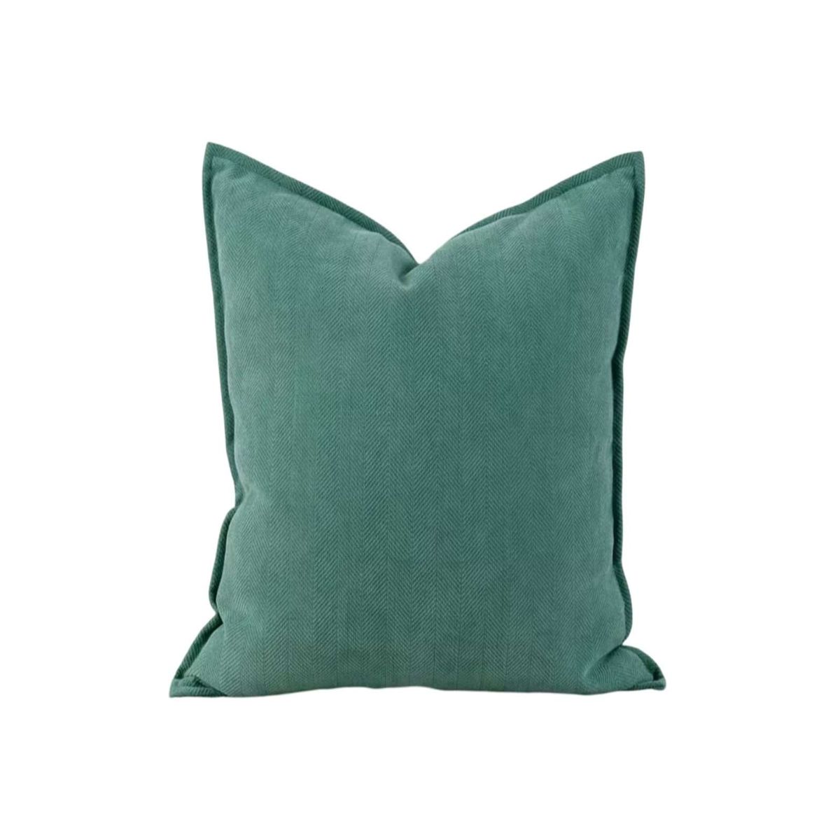 GENERICO - JUEGO DE 2  FUNDAS CHENILLE LISO 45 x 45 cm VERDE