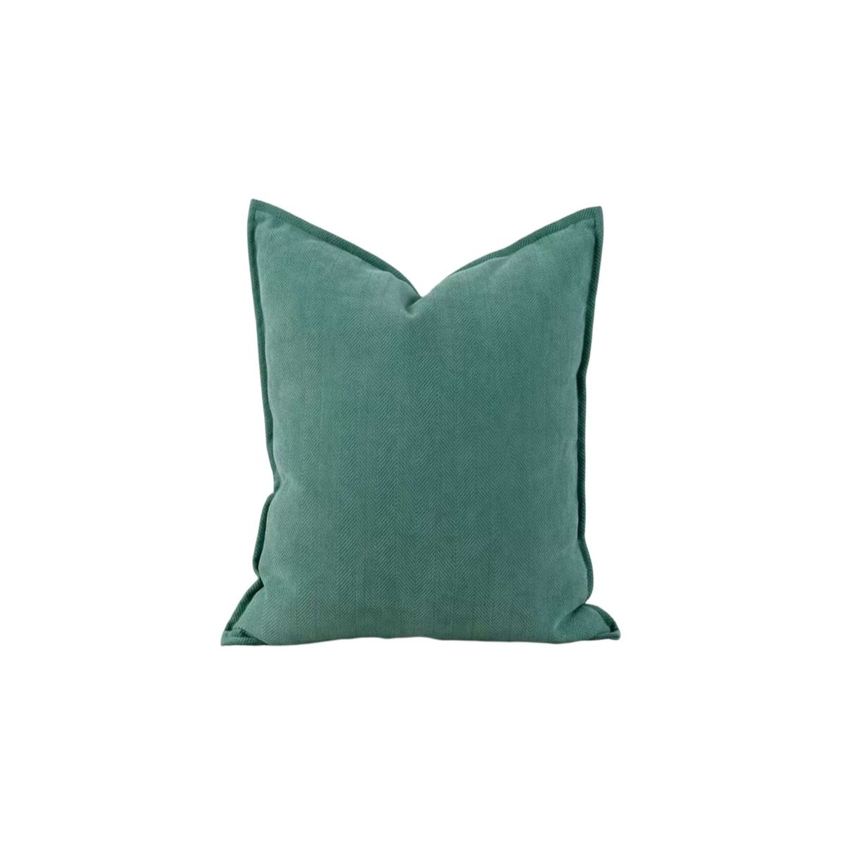 GENERICO - JUEGO DE 2  FUNDAS CHENILLE LISO 45 x 45 cm VERDE