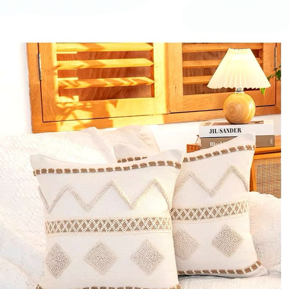 GENERICO - SET 4 FUNDA PARA COJIN MODELO BOHO 45X45 C11