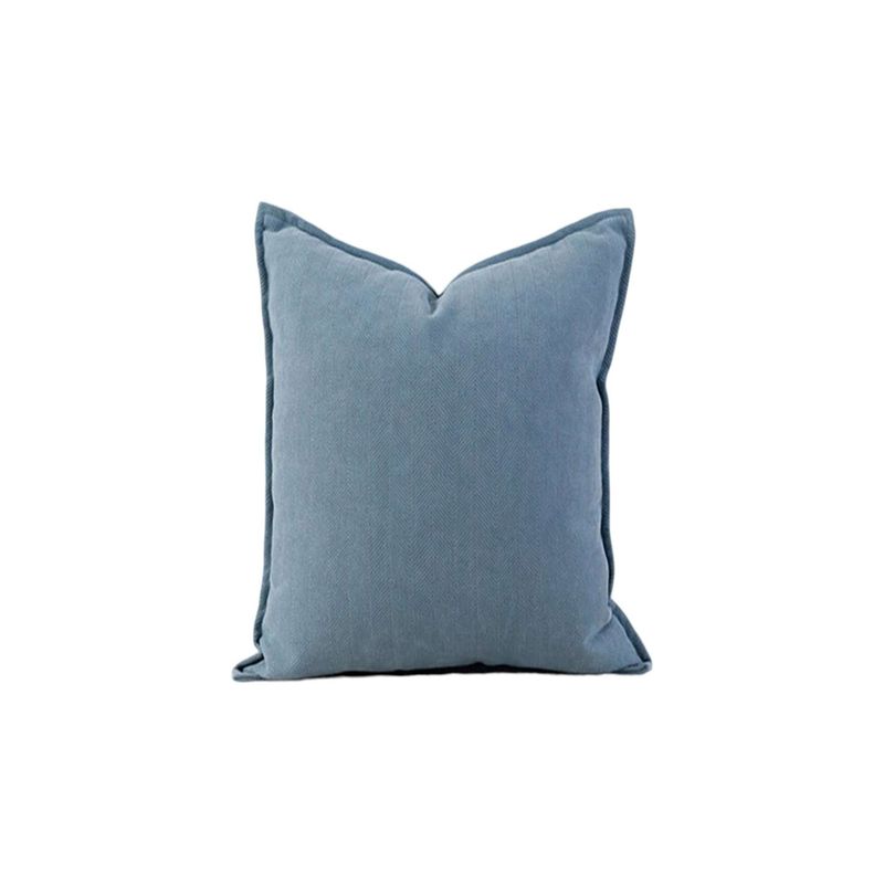 GENERICO - JUEGO DE 2  FUNDAS CHENILLE LISO 45 x 45 cm CELESTE