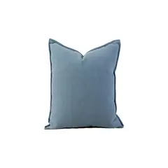 GENERICO - JUEGO DE 2 FUNDAS CHENILLE LISO 45 x 45 cm CELESTE…