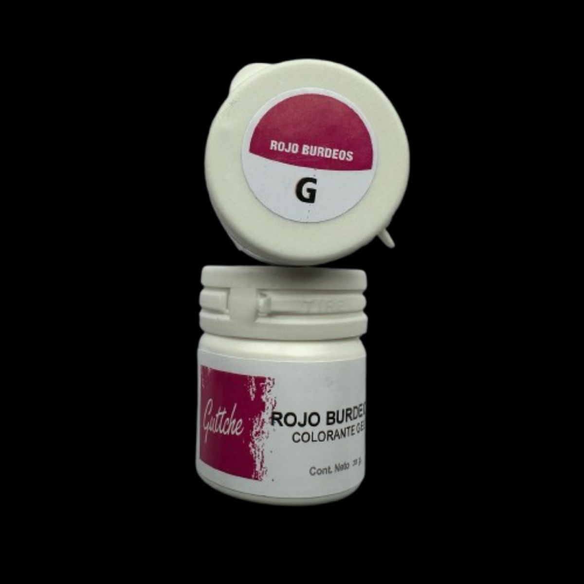 GENERICO - Colorante Gel Rojo Burdeo Comestible Reposteria Guttche 20g