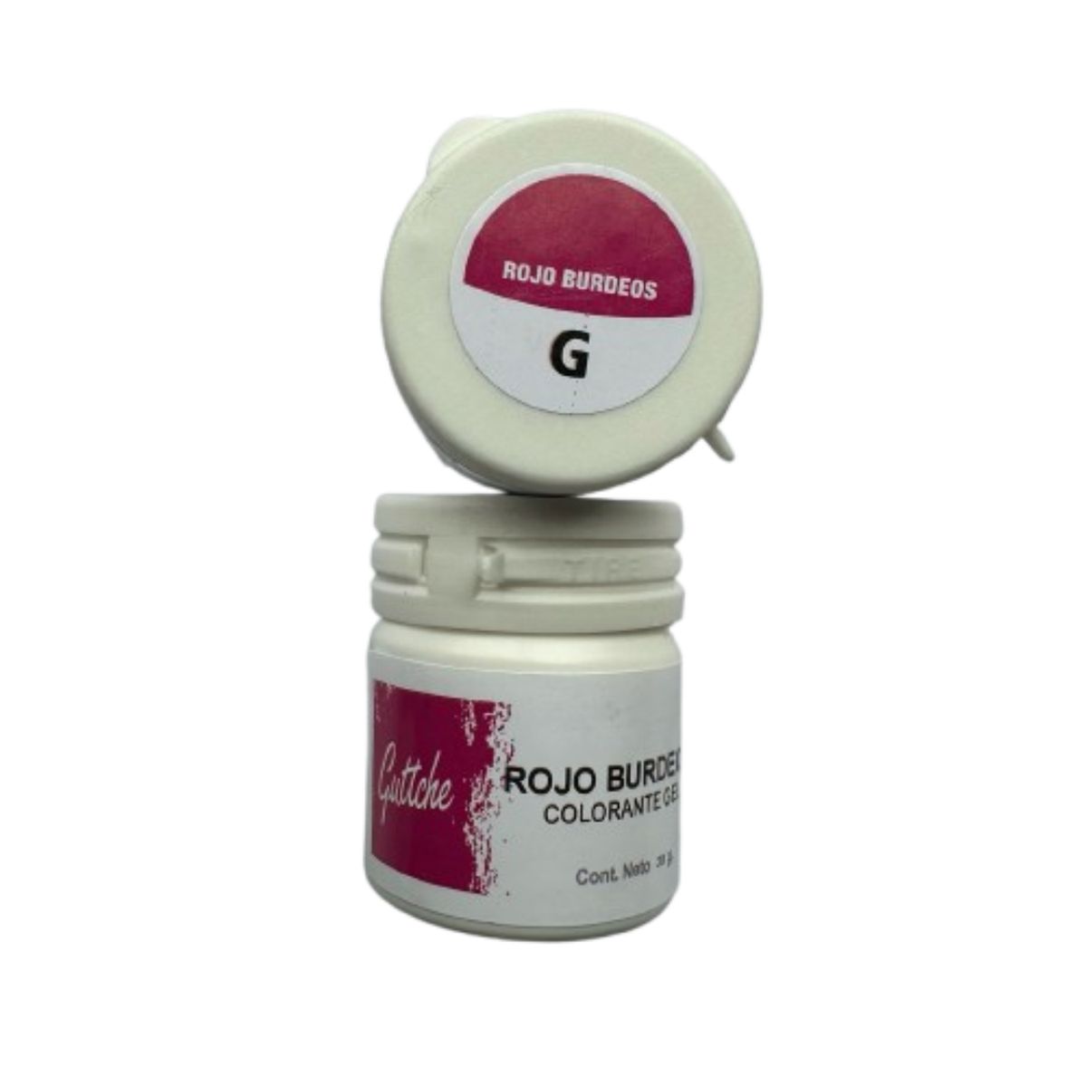 GENERICO - Colorante Gel Rojo Burdeo Comestible Reposteria Guttche 20g