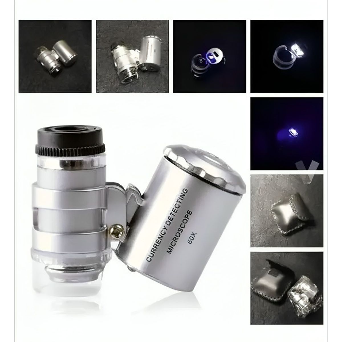 GENERICO - Microscopio Lupa De Bolsillo Luz Leduv 60x