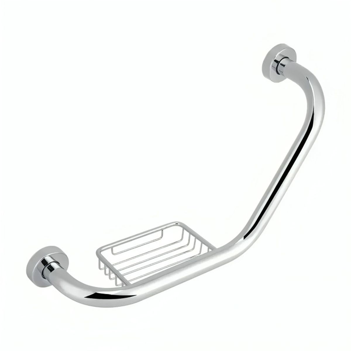 GENERICO - Agarradera 135° Barra Curva Derecha O Izquierda Con Jabonera