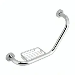 GENERICO - Agarradera 135° Barra Curva Derecha O Izquierda Con Jabonera