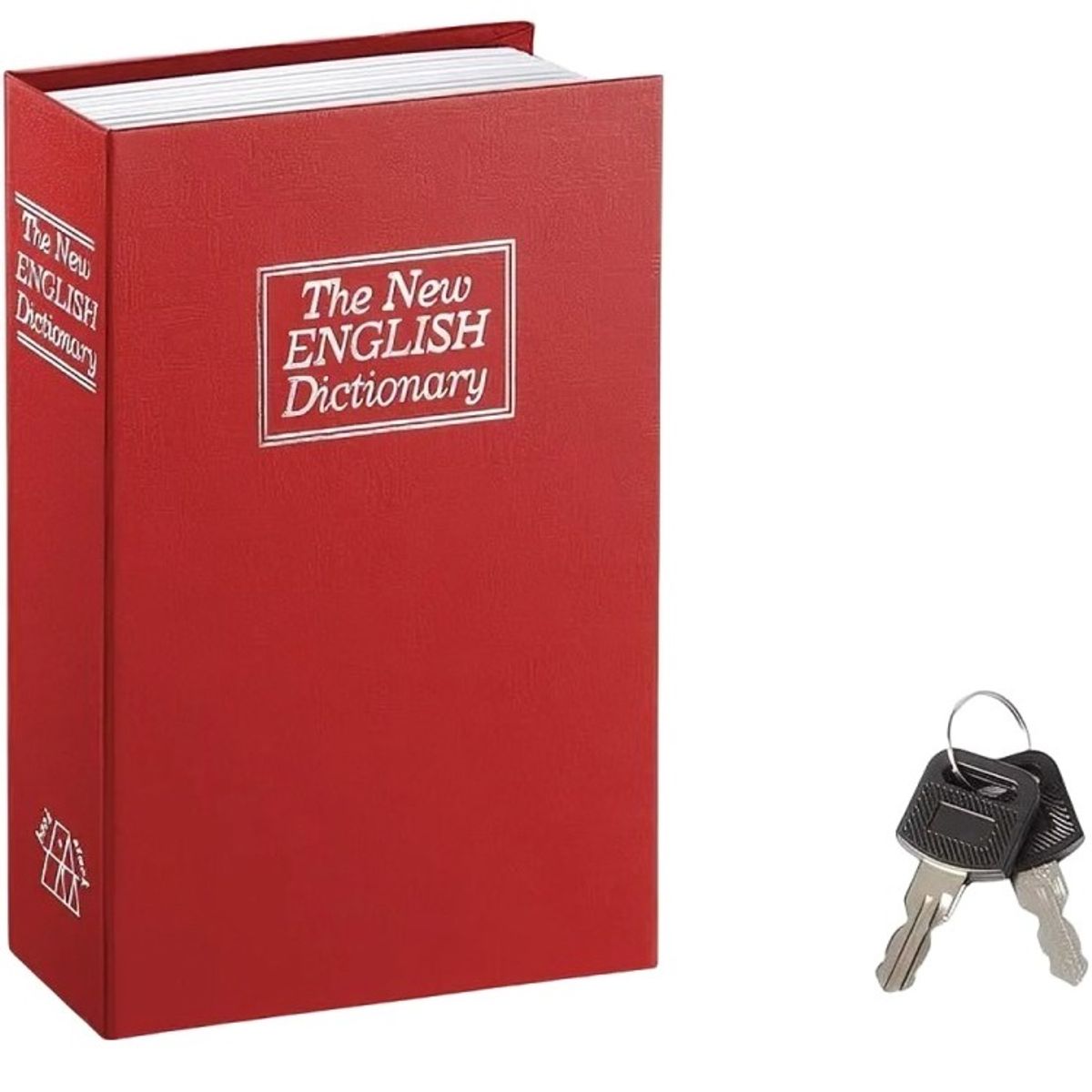 GENERICO - Caja Fuerte Simulada Libro Cofre Seguridad Rojo