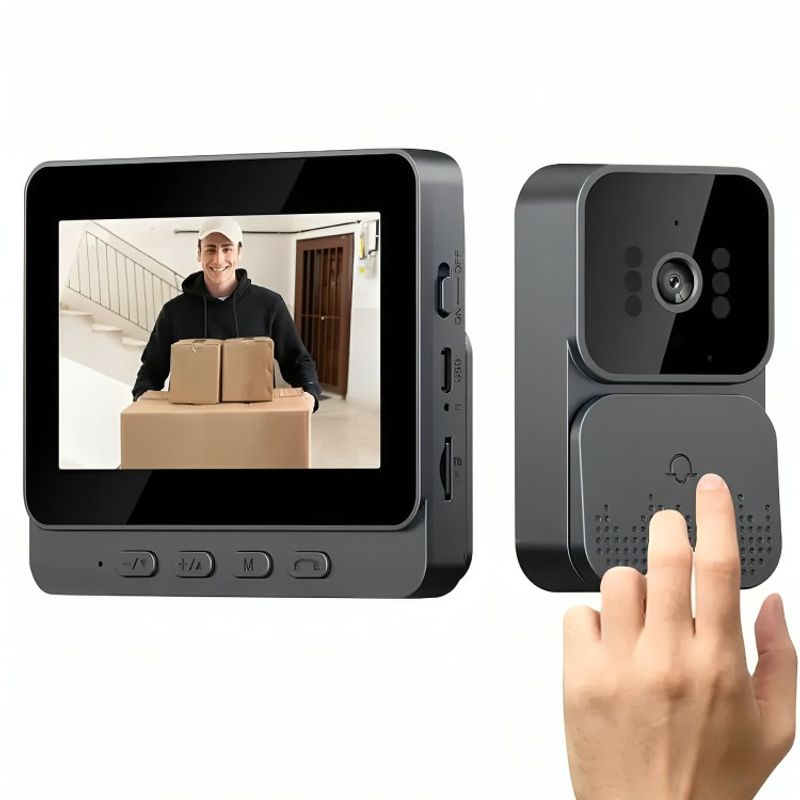 GENERICO - Citofono Timbre Camara Inalambrico Con Pantalla 43 Lcd