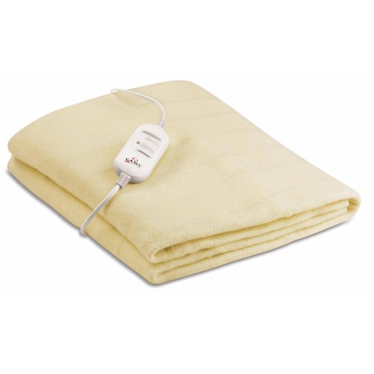 GAMA Calienta Cama 1 Plaza 150x80cm Poliester Beige