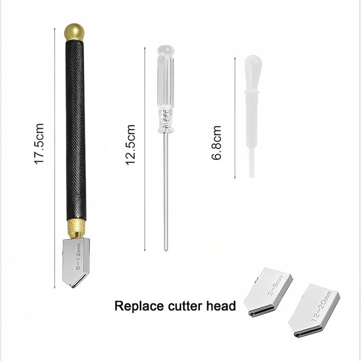 GENERICO - Diamante Corta Vidrio 7 Pulgadas 175mm Con Pipeta