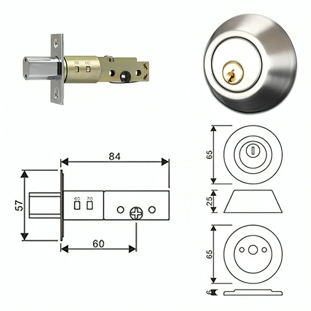 GENERICO - Cerradura chapa De Seguridad para Puertas