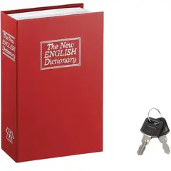 GENERICO - Caja Fuerte Simulada Libro Cofre Seguridad Rojo