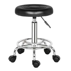 GENERICO - Taburete Piso Bar Ajustable Giratorio Con Ruedas