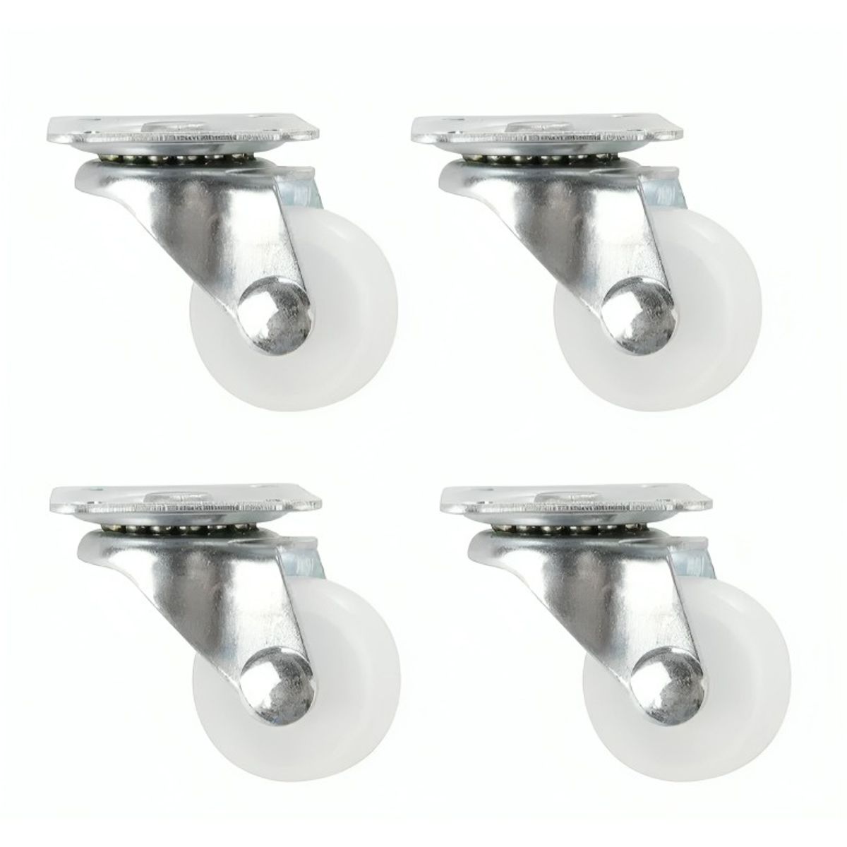 GENERICO - Pack 4 Ruedas Giratorias Sin Freno 2 Pulgadas