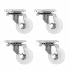 GENERICO - Pack 4 Ruedas Giratorias Sin Freno 2 Pulgadas