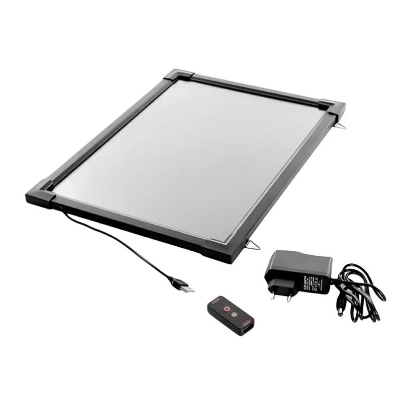 GENERICO - Pizarra 60 X 80 Cm Led Luminos + 6 Plumones Paño Y Control