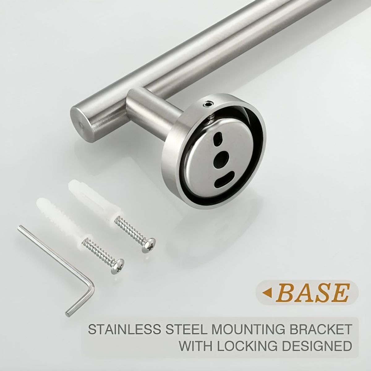 GENERICO - Barra Seguridad Para Discapacitados Abatible Acero Inox 60cm.