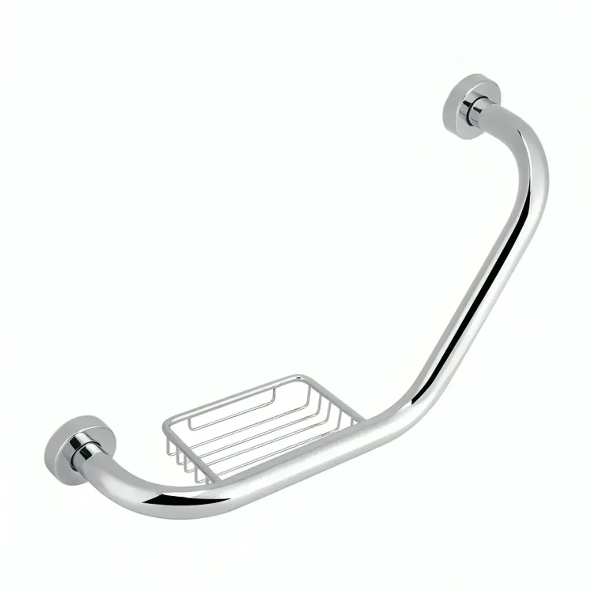GENERICO - Agarradera 135° Barra Curva Derecha O Izquierda Con Jabonera