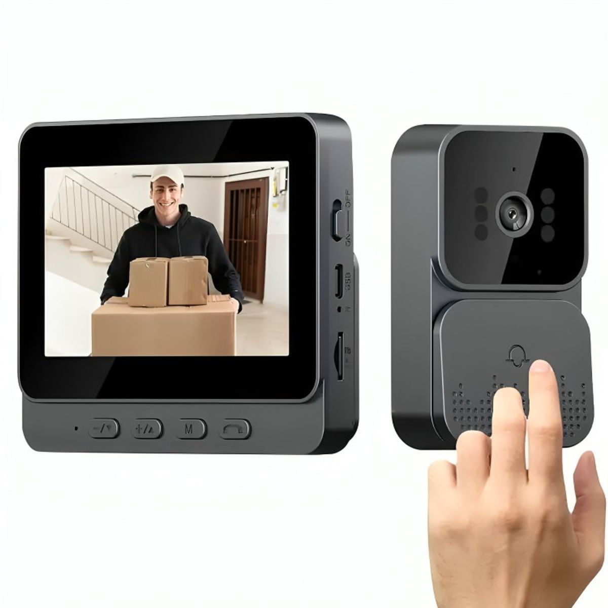 GENERICO - Citofono Timbre Camara Inalambrico Con Pantalla 43 Lcd