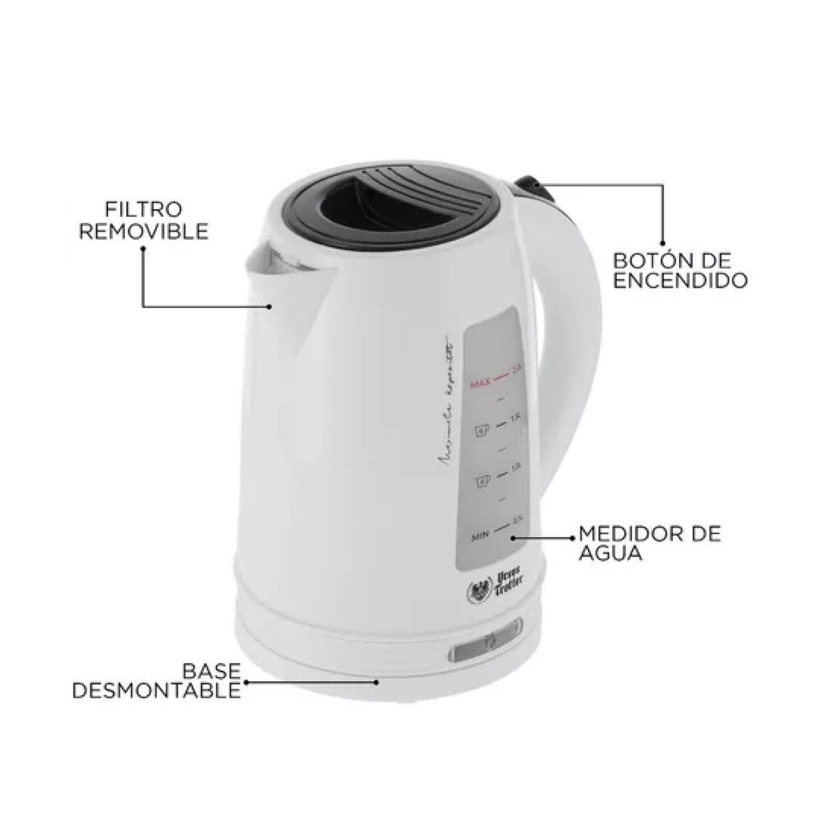 URSUS TROTTER - Hervidor Electrico 2000ml Blanco Ut-Klar20Pw Ursus Trotter