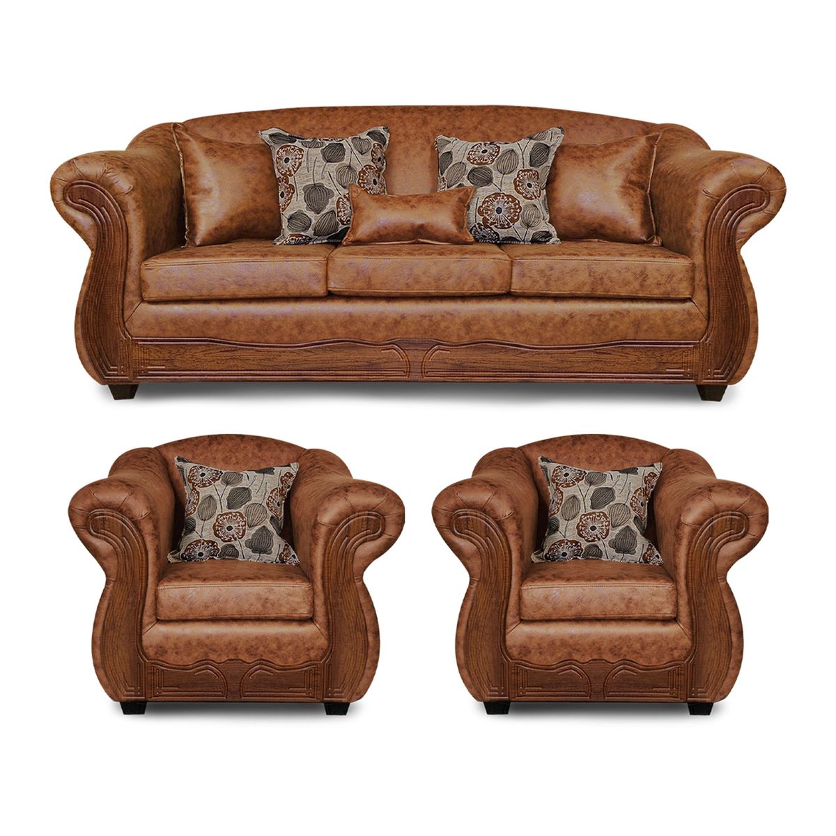 ADONIS LEUDH - Living 3+1+1 Estambul Envejecido Extra Grande Terracota X